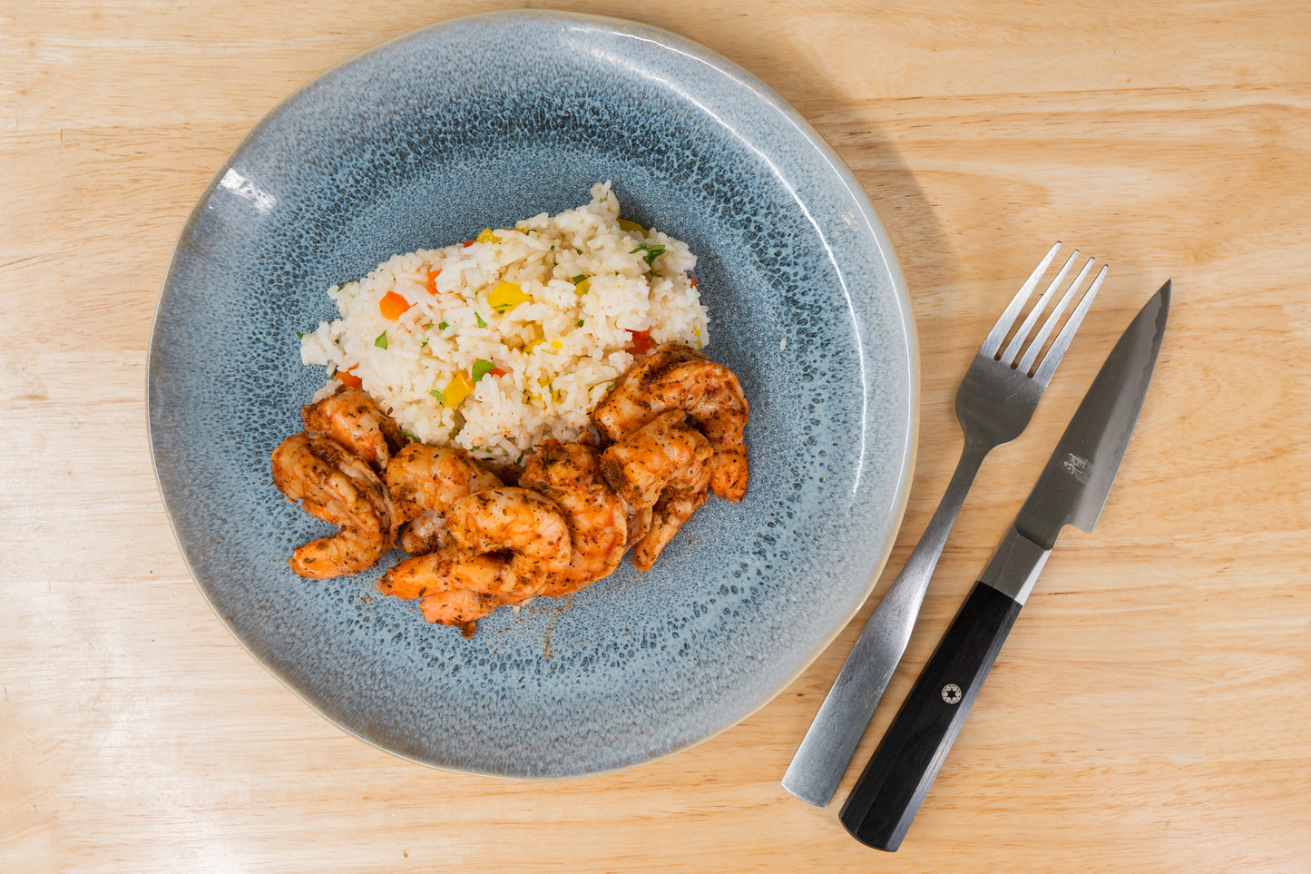 Blackened Shrimp w/ Jasmine Rice & Veggies